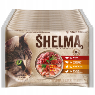 Shelma mokré krmivo mix príchutí 0,34 kg